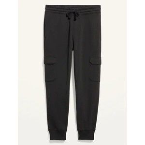 Old Navy Cargo Jogger Sweatpants Mens 4XL Black Fleece Stretch Pull On NEW